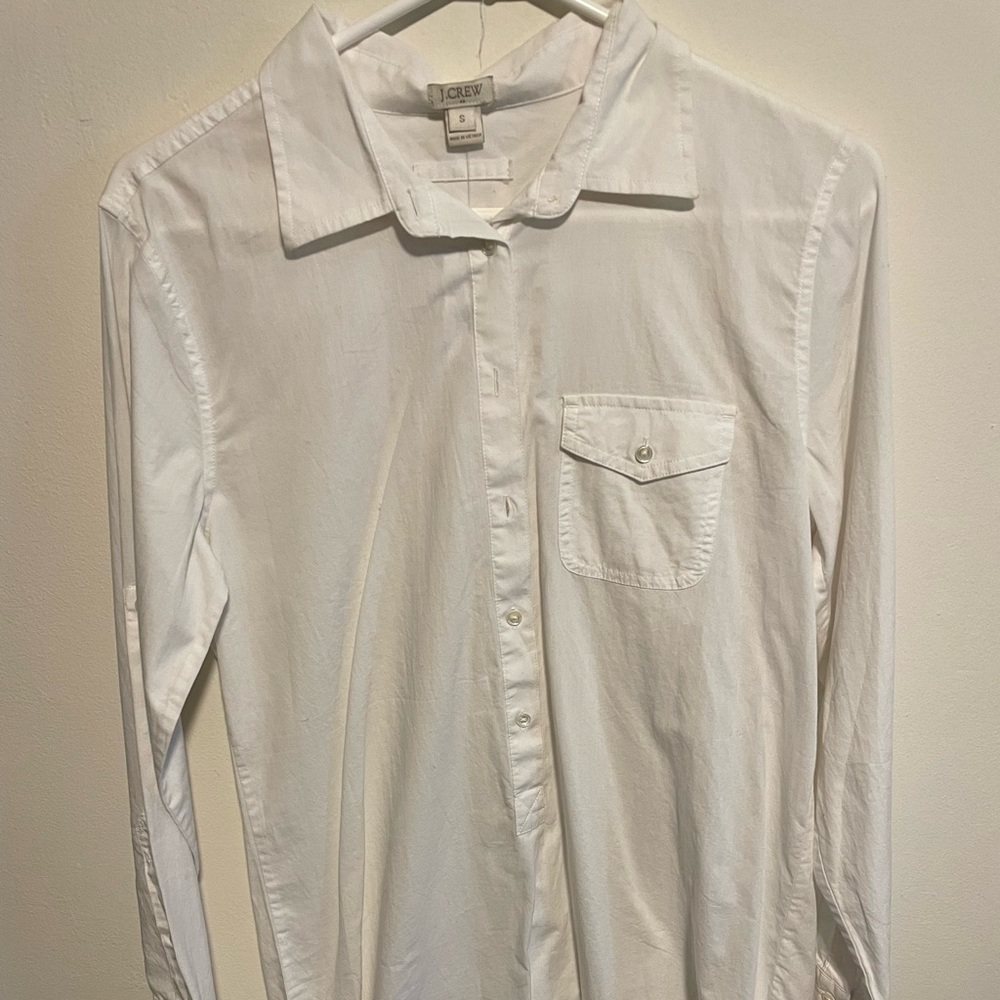 J Crew White Collared Dress Shirt- NWT